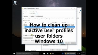 How to clean up inactive user account profiles user folders Windows 10