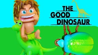 The Good Dinosaur Movie NEW Toys Review Dinosaur Apatosaurus Arlo and Cave Boy Spot & Forrest
