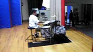 Booyah! 9 year old drummer in talent show!