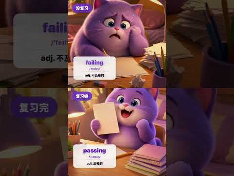 2句学单词｜failing 和 passing 怎么用？考试英语超高频 #英语单词 #学英语