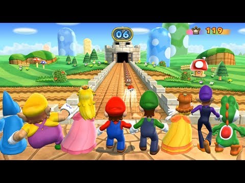 Mario Party 9 - All Characters Goomba Bowling Gameplay