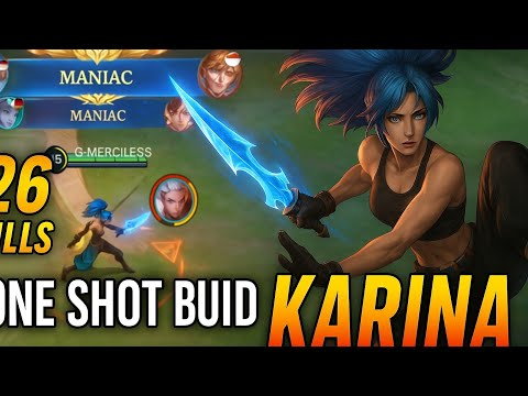 ONE VS ALL!! l  35 Kills Karina Hard Carry, Almost SAVAGE!! - Build l Top 1 Global Karina ~ MLBB