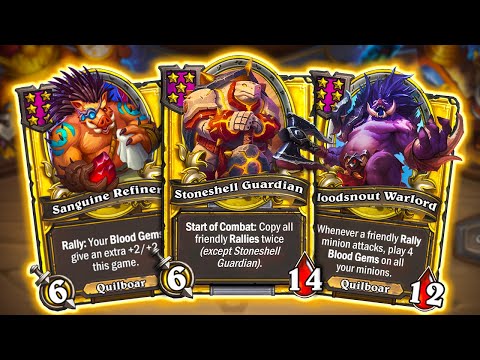 This is the STRONGEST QUILBOAR BUILD POSSIBLE! | Hearthstone Battlegrounds