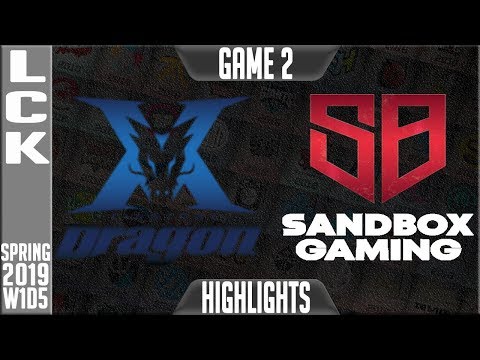 KZ vs SB Highlights Game 2 | LCK Spring 2019 Week 1 Day 5 | King-Zone DragonX vs Sandbox Gaming G2