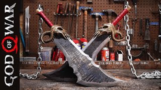 Forging Kratos' Blades of Chaos from Fork Lift Fork (Workshop ASMR)