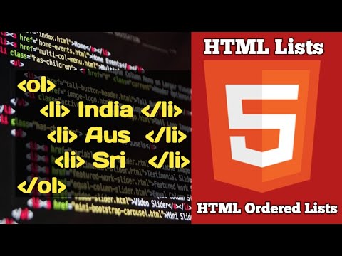 7 HTML Lists | HTML Lists Types | HTML Ordered Lists