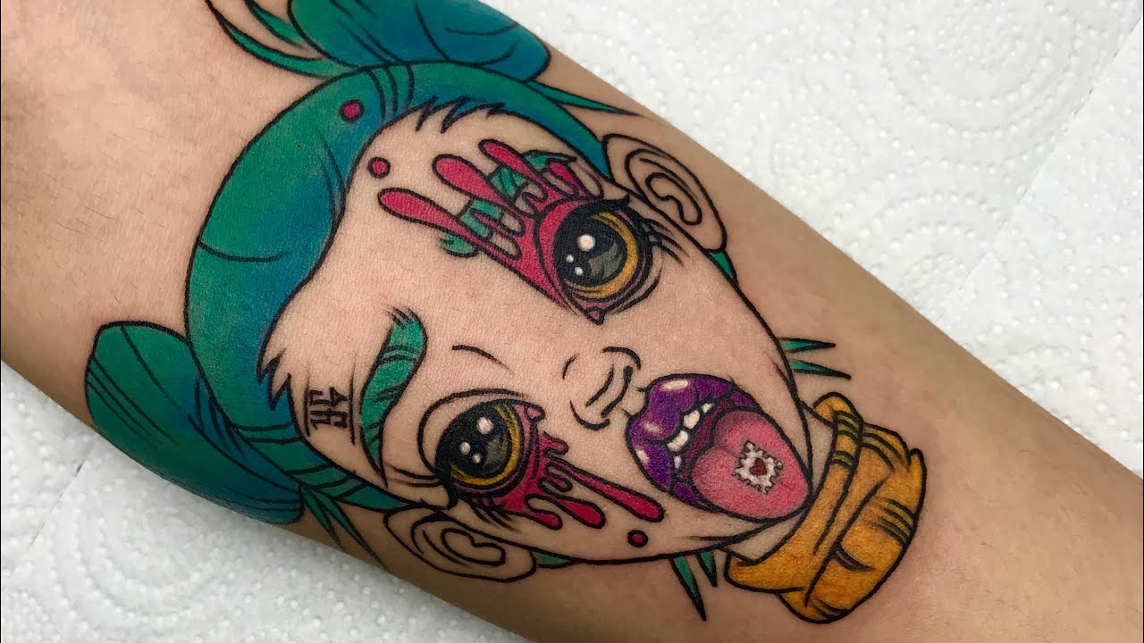 Neo traditional time lapse tattoo by Yeliz Gunay Dovme