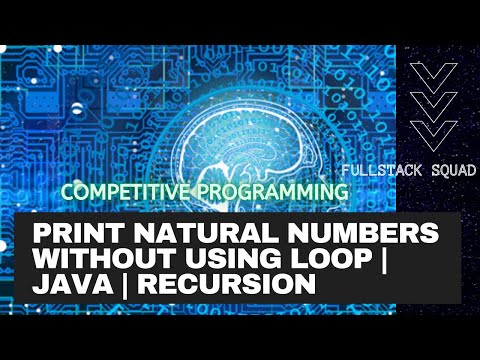 Print Natural Numbers Without Using Loop Java Recursion