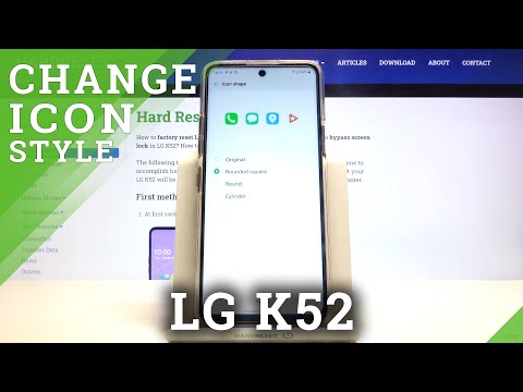 LG K52 – Open Display Settings & Change Icon Shape