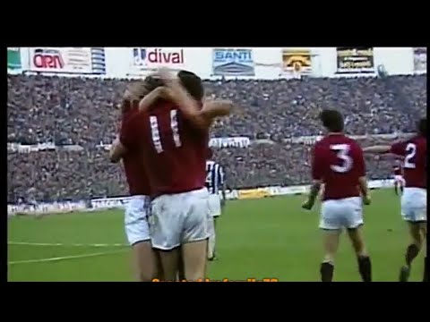 Juventus Fc-Torino Calcio 1-2 (Platini, Francini, Serena) del novembre 1984 stadio "Comunale"