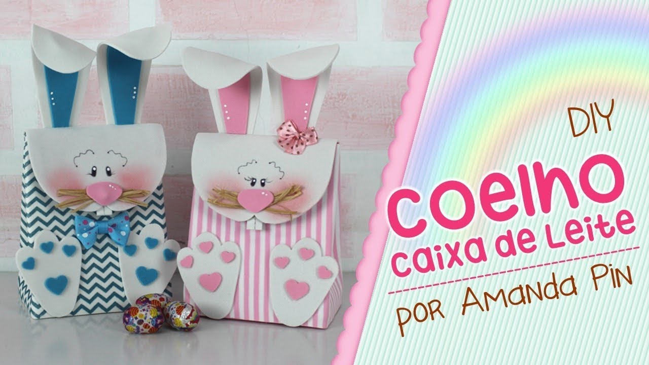 DIY - Ideia com Caixa de Leite (Coelho da Páscoa) - Amanda Pin