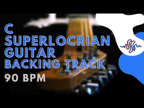C Superlocrian Guitar Backing Track 90 BPM