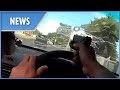 Officer shoots through his own windscreen in Las Vegas pursuit