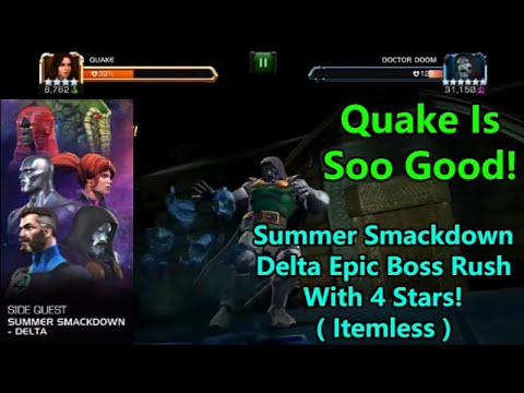 Summer Smackdown Delta Epic Boss Rush Challenge! 4 Stars Only! Week 4 | Marvel Contest Of Champions