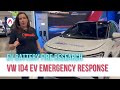 Emergency Response To VW ID4 Electric Vehicle Collision Or Fire