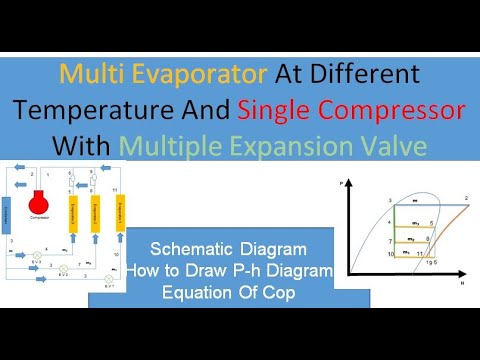 Multi Evaporator At Different Temperature And Single Compressor With Multiple Expansion Valve