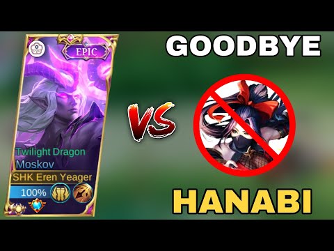 MOSKOV EASILY DESTROY HANABI!! 🔥 MOSKOV BEST BUILD 2023 | MOBILE LEGENDS