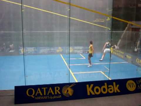 Qatar Classic 2009 - Round 2: Nicol David vs Jacyln Hawkes (Random Clips)
