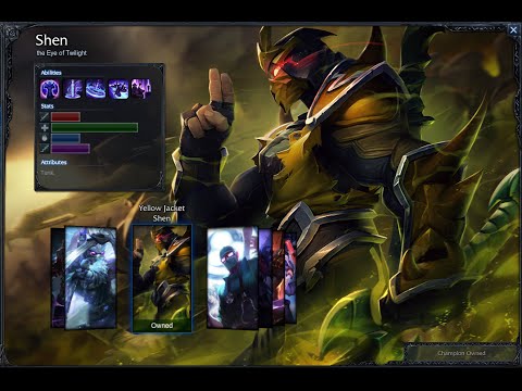 Yellow Jacket Shen Skin Spotlight Gameplay 1080p HD League Of Legends