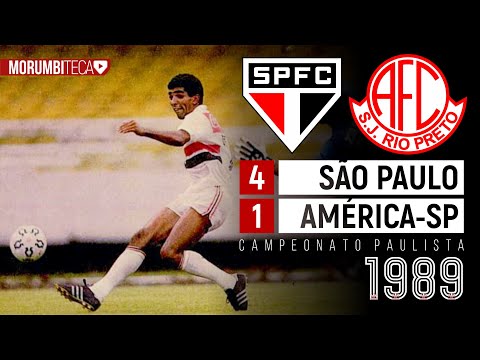 São Paulo 4x1 América-SP - 1989 - MÁRIO TILICO SCORES A GREAT GOAL AND TRICOLOR WINS BY A LARGE 1...