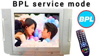 BPL CRT TV service mode