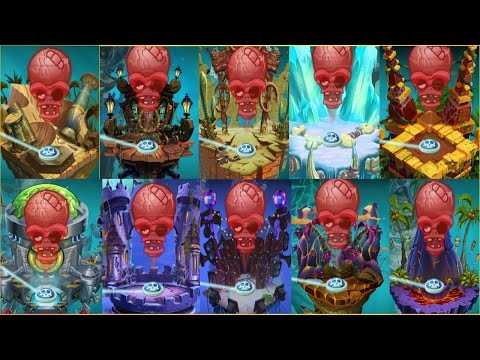 All Plants Max Level Up System Vs All 10 Zomboss Battles  in Plants vs Zombies 2:Gameplay 2017