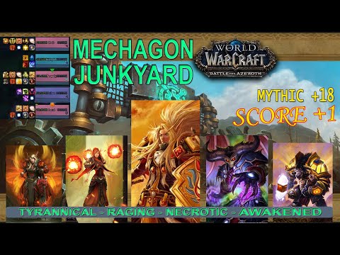 Mechagon Junkyard Mythic +18 Score +1 Tyrannical Raging Necrotic Prot Pally