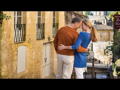 Middle aged couple embracing in a European community