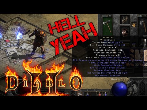 Diablo 2 Resurrected - How Useful is LACERATOR on a FRENZY BARB?!