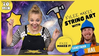 Handyman Hal and Kylee Make String Art | Learn about Tools and Art | Video for Kids 