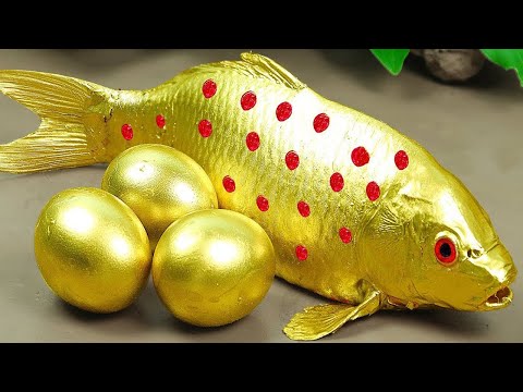 Stop Motion ASMR | Poor Golden Carp Play Casino Experiment Mud Survival Primitive Fun Fishing videos