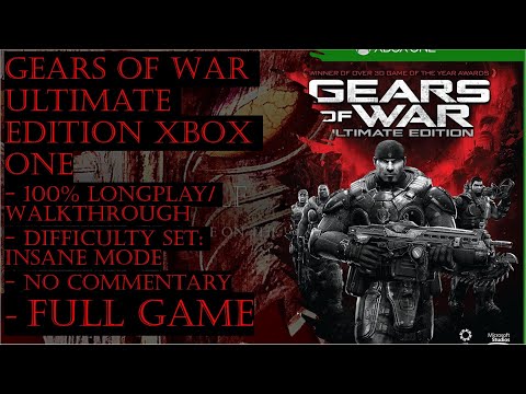 Gears of War Ultimate Edition Xbox One (Insane) Full Game 100% Walkthrough (No Commentary)