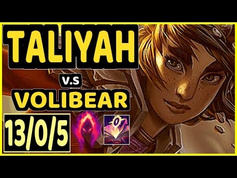 TALIYAH vs VOLIBEAR - 13/0/5 KDA JUNGLE GAMEPLAY - EUW Ranked DIAMOND