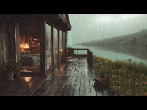 Rainy Night at the Lakeside Cabin | Soothing Rain Sounds for Sleep
