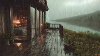 Rainy Night at the Lakeside Cabin | Soothing Rain Sounds for Sleep