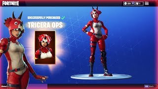 Dinosaur Skin Fortnite Free Video Search Site Findclip - fortnite new tricera ops skin female dinosaur rex featured and