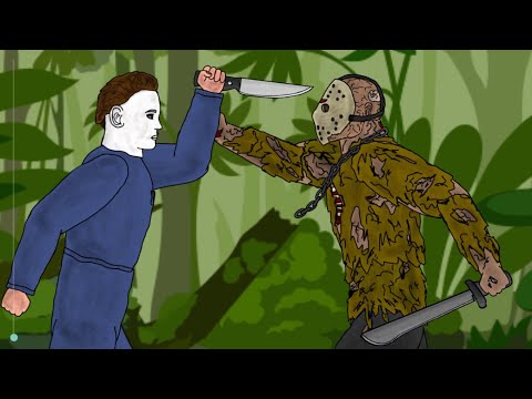 Jason Voorhees vs Michael Myers - Drawing cartoons 2