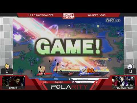CFL Smackdown 99 WiiU - Ewok41 (Cloud) vs FBC LeoHeart (Mewtwo) - Winners Semis