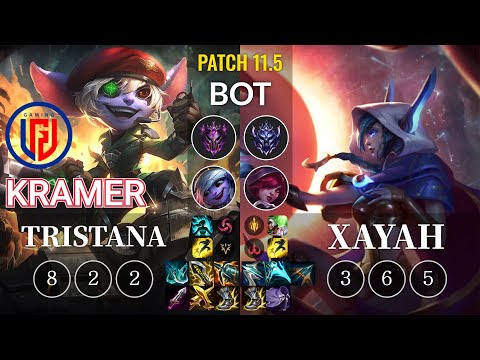 LGD Kramer Tristana vs Xayah Bot - KR Patch 11.5