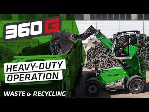 SENNEBOGEN 360 G telescopic handler at Berk Recycling – recycling yard, building material processing
