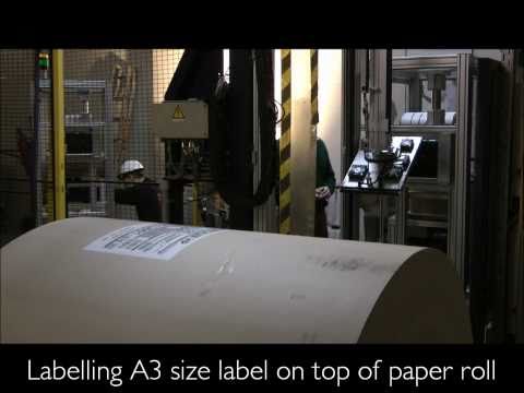 MECTEC - Labelling paper rolls with A3 size label