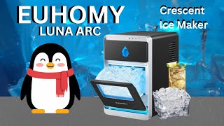 EUHOMY LunaArc Crescent Countertop Ice Maker REVIEW
