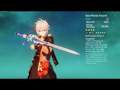 The sword that let's Kazuha do Chihayaburu twice￼