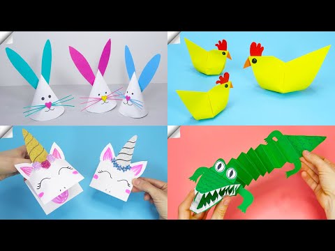 6 DIY paper crafts Moving paper TOYS Easy paper crafts