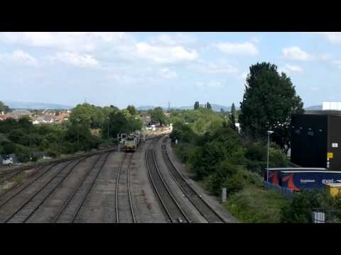 Freightliner class 66 MINI HOBC High Output Ballast Cleaning train at Gloucester