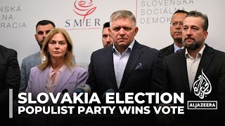 Slovakia’s populist party opposed to Ukraine aid wins vote