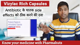 Vizylac Rich capsules | uses of probiotic | Treatment of side effects of Antibiotics | Constipation