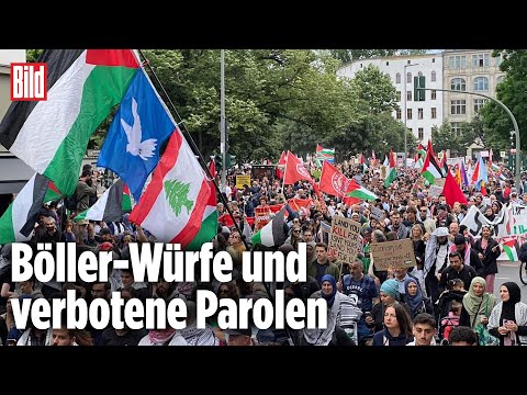 6200 Israel-Hasser demonstrieren in Berlin