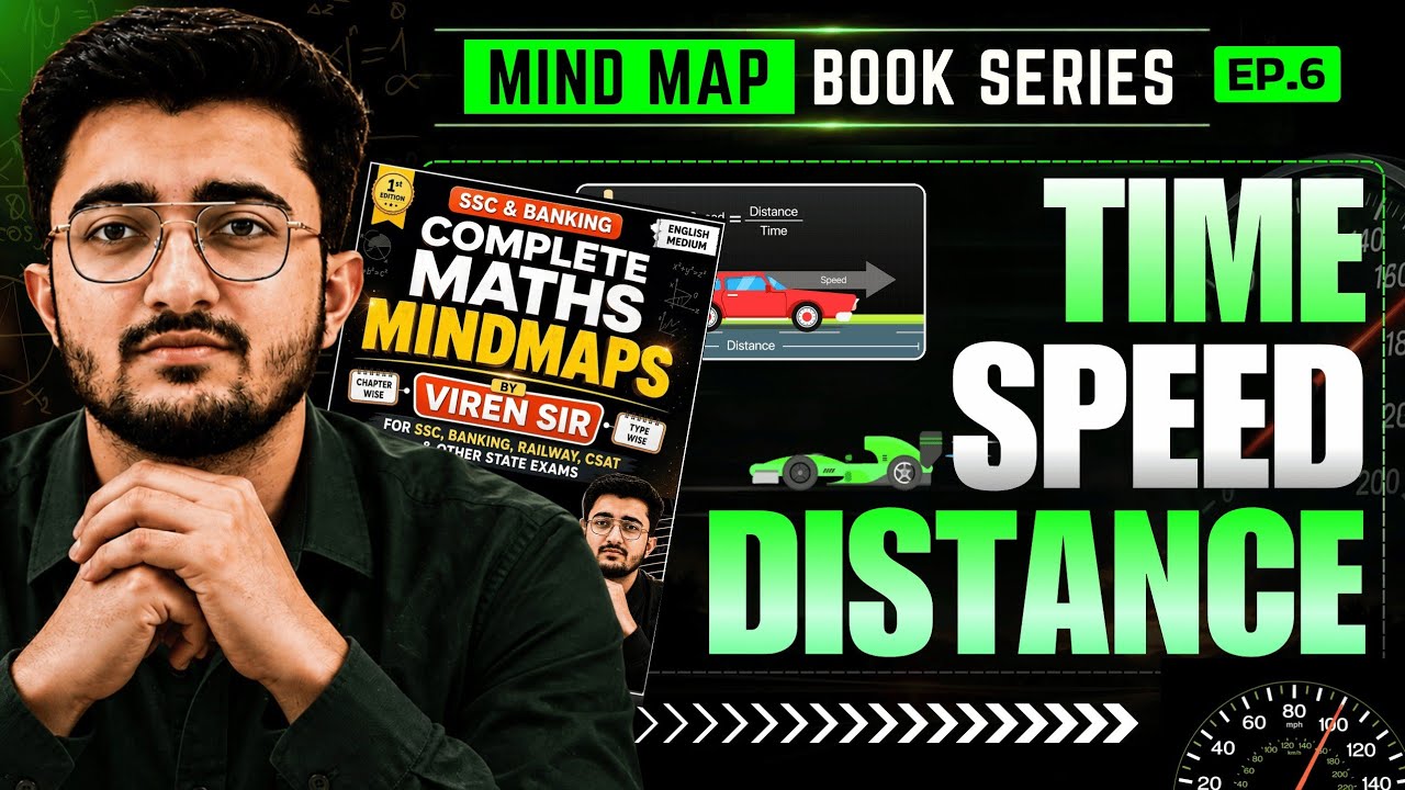 🔥 Ep 6 Complete TIME, SPEED & DISTANCE | Maths Mindmaps Series | by Viren Sir 🔥SSC CGL, CHSL