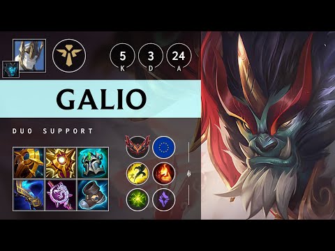 Galio Support vs Zilean: Killing spree - EUW Grandmaster Patch 14.21